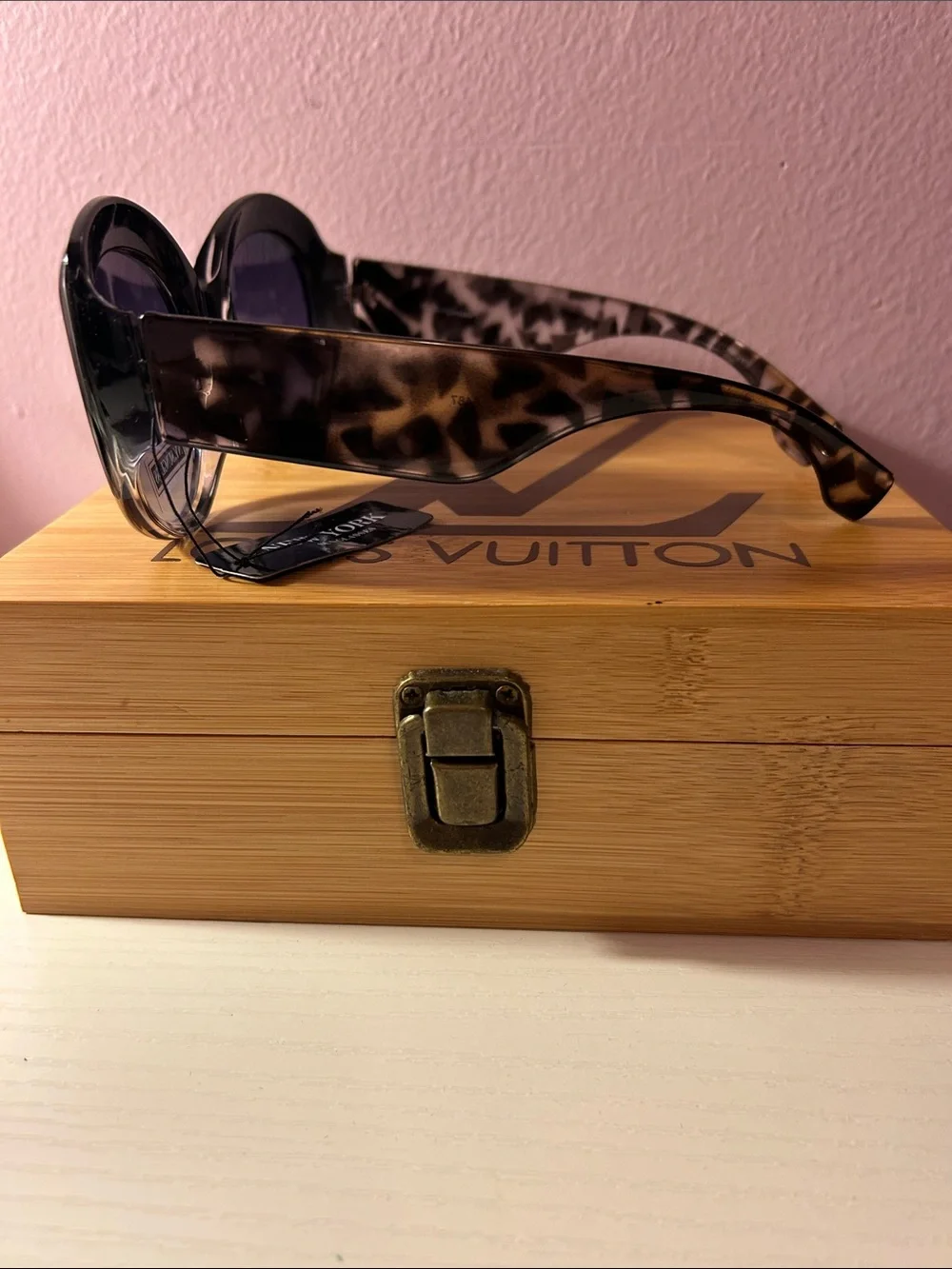 Black and Gray Oversized Cat-Eye Women's Sunglasses